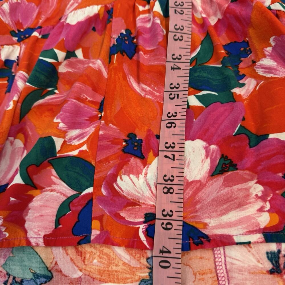 Anthropologie Abel The Label High Low Dress Women's Medium Floral Pink Tropical - Picture 12 of 14